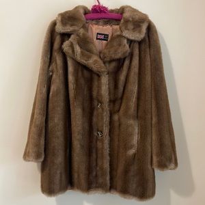 1960’s Vintage Faux Fur Coat. Made in England